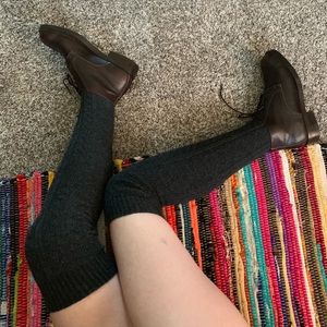 Gray Thigh High Socks